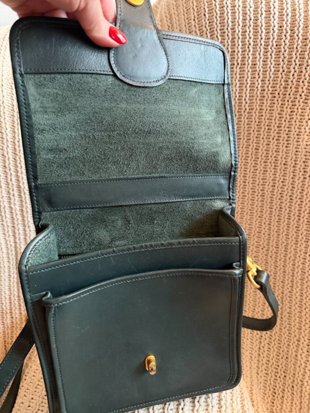 Black Thick Leather Top Handle Crossbody Satchel Bag - Picture 2 of 9